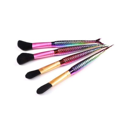 Mermaid Dust Brush Gradual Change Fish Tail Makeup Brush Colorful Makeup Flexible Greasepaint Brush