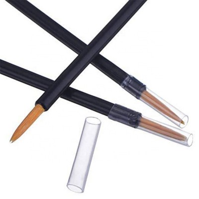 Wholesale makeup brush pen 50 pcs/bag nylon eyeliner brush ecofriendly micro lipliner fiber disposable eyeliner brush with cover