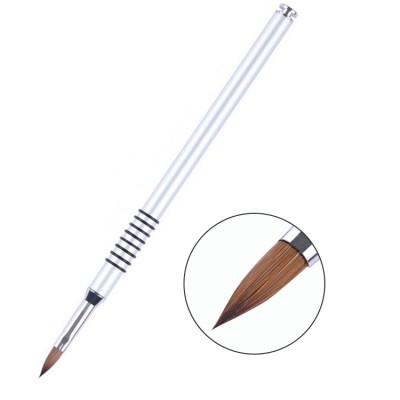 Popular Pure Kolinsky Painting Metallic Handle Nail  Art Brush