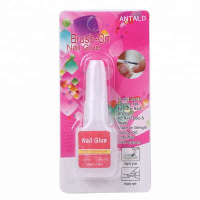 10G Best Selling Organic Nail Art Glue for Fake Nails Non-toxic Brush On Bond Nail Glue For Free Samples